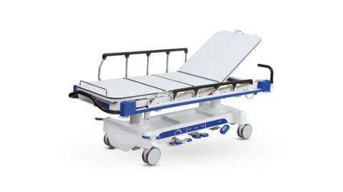 Hospital Hydraulic Rise and Fall Stretcher Trolley Color White Origin ...