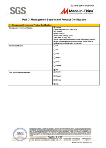 SGS certificate from Kunshan Bova Plastic Co., Ltd.