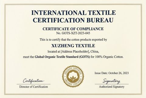 INTERNATIONAL TEXTILECERTIFICATION BUREAUE certificate of Shandong Xuzheng Textile Co., Ltd – certificate photo, supplier certificates section