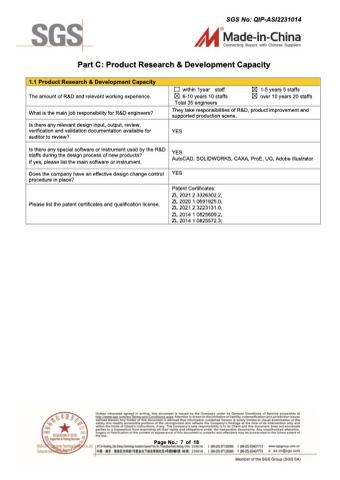 SUPPLIER ASSESSMENT REPORT certificate from Ningbo Haida Plastic Machinery Co., Ltd.
