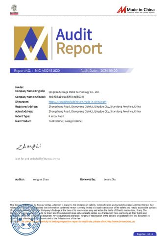 BV certificate from Qingdao Storage Metal Technology Co., Ltd.