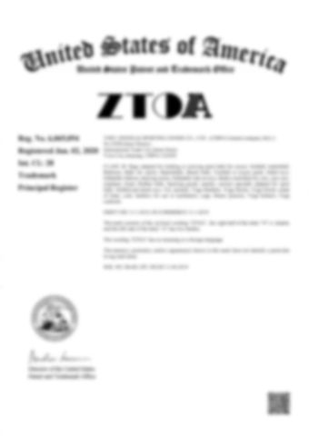 US trademark certificate from ZHEJIANG ZHIGAO SPORTING GOODS Co., LTD.