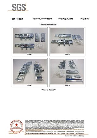 SGS TEST REPORT - 1 certificate from Foshan Succee Home Technology Co., Ltd