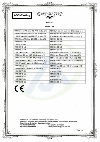 CE-EMC-2 certificate from Flagsun (Suzhou) New Energy Co., Ltd.