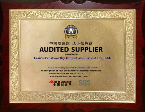 SGS certificate from Laiwu Trustworthy Import and Export Co., Ltd.