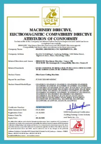 CE certificate from Shandong PolarTech CNC Equipment Co., Ltd.