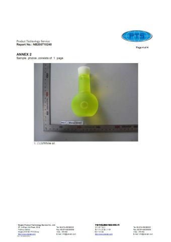 RoHs4 certificate from Evian Manufacture Co., Limited
