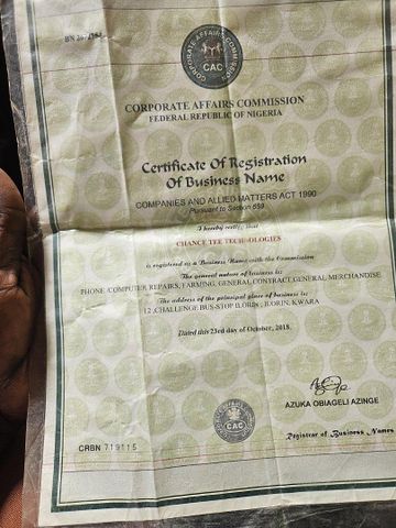 CAC certificate from Chance Tee Technologies