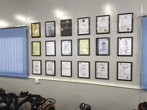 CERTIFICATE certificate from Guangzhou Yiso Ebike Co., Ltd.