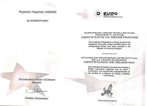 Letters patent certificate from Zhengzhou Lijia Thermal Spray Machinery Co., Ltd.