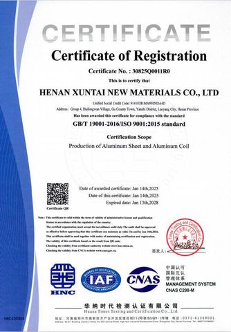 GB/T certificate from Henan Xuntai New Materials Co., Ltd.