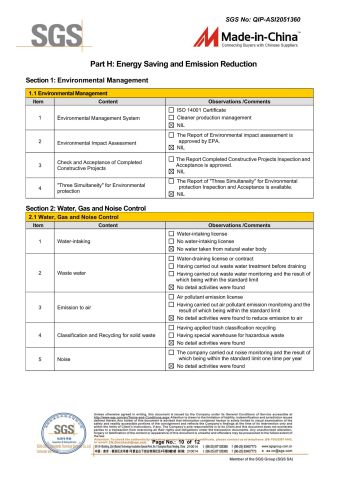 SGS certificate from Shandong Focus Packing Materials Co., Ltd.