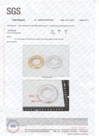 SGS certificate from Shantou Feifan Curtain Accessories Co., Ltd.
