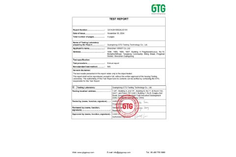 Certificate16 certificate from Shenzhen Vsndt Co., Ltd.
