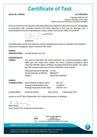 Certificate Test certificate from Nantong Tengtai Sporting Fitness Co., Ltd.