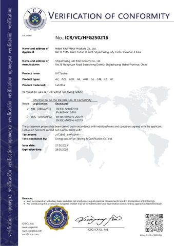 CE certificate from Hebei Rital Metal Products Co., Ltd.