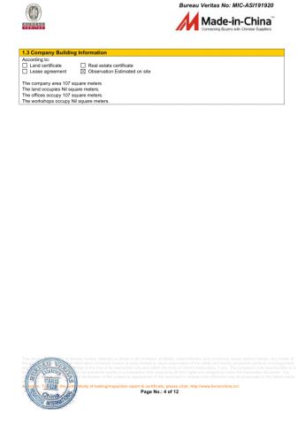 BV 4 certificate from Guangzhou Knitwinner Garment Company Ltd