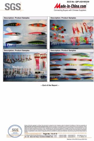 SGS certificate from Weihai Jinjiang Fishing Tackle Co., Ltd.