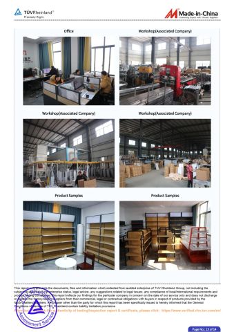 Tuv certificate from Quzhou Gu Jiu Shelves Co., Ltd