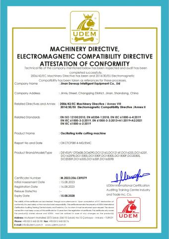 CE certificate from Shandong Ruby CNC Equipment Co., Ltd.