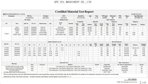 100% quality inspection - Presentation certificate of GPE Oil Machinery Co., Ltd – certificate photo, supplier certificates section