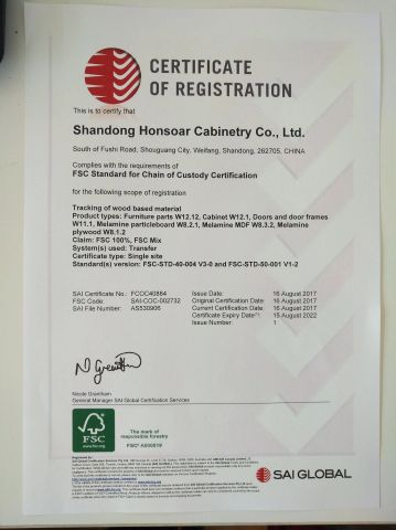 Qualifications and Certificates certificate of Honsoar New Building Material Co., Ltd. – certificate photo, supplier certificates section