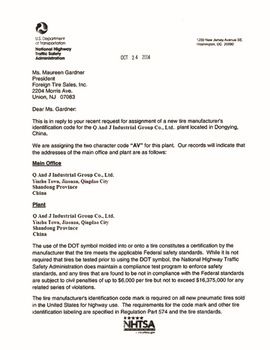 certificate certificate of Qingdao QJ Industrial Inc. – certificate photo, supplier certificates section
