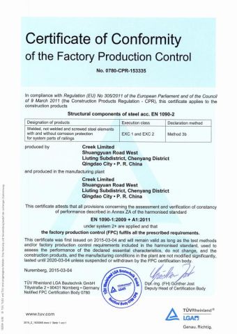 CE CERTIFICATE certificate of QingDao Tome International Co., Ltd. – certificate photo, supplier certificates section