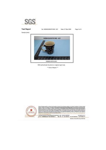 Ceramic Cup Certificate certificate of Liling Chengyue Co., Ltd. – certificate photo, supplier certificates section