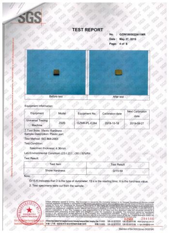 Ground mat test report certificate from Abosn (Qingdao) New Plastic Products Co., Ltd.