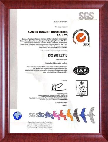 SGS certificate from Xiamen Doozer Industries Co., Ltd.