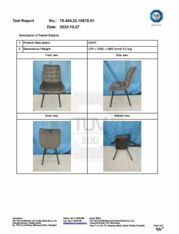 EN12520-test-report certificate of Elementz Furniture Langfang Co., Ltd. – certificate photo, supplier certificates section
