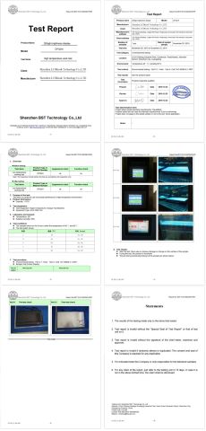 32 inch high temperature testing report certificate from Shenzhen LCDKIOSK Technology Co., Ltd.