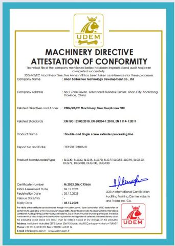 Ce Certificate certificate of Jinan Saibainuo Technology Development Co., Ltd. – certificate photo, supplier certificates section