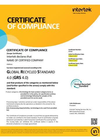 coc certificate from Guangzhou Hanguang Fashion Co., Ltd