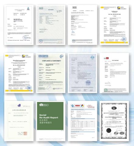 Certificate of company system certificate from Yuyao Strong Fiberglass Products Factory
