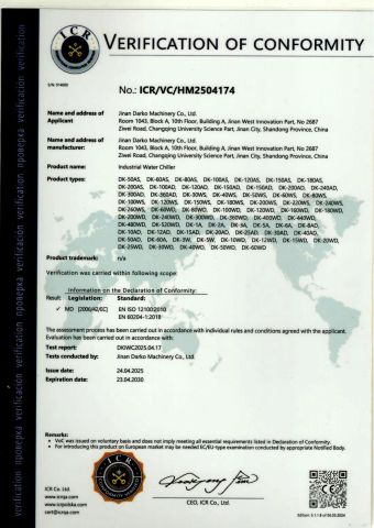 CE CERTIFICATE certificate from Jinan Darko Machinery Co., Ltd