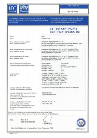 CB certificate from Rite Machinery & Electrical Co., Ltd.