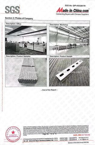 SGS3 certificate from Tianjin Great Metal Processing Co., Ltd.