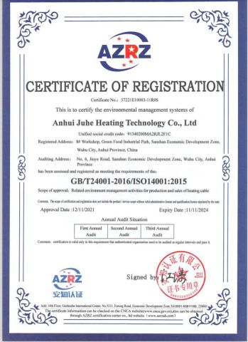 ISO certificate from TS HEAT CHINA Co., Ltd.
