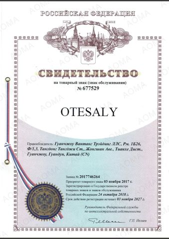 Russian Trademark certificate from Hangzhou Hafiller Medical Technology Co., Ltd.