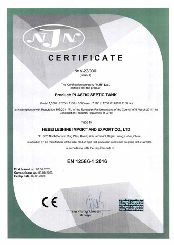 CE Certificate certificate from Hebei Leshine Import and Export Co., Ltd.