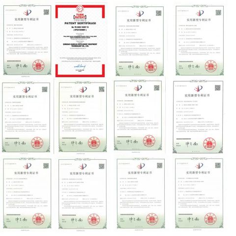 patent certificate from Qingdao HICOCA Food Machinery Co., Ltd