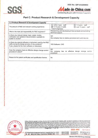 SGS certificate from Chiping Jiabao Decoration Materials Co., Ltd.