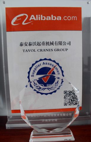 Tavol Alibaba Certificate certificate from SHANDONG TAVOL MACHINERY CO., LTD.