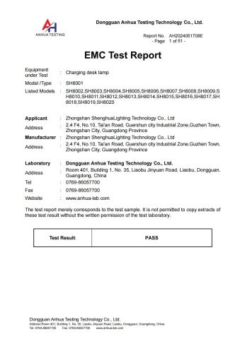 Table Lamp CE certificate from Ningbo Brite Import and Export Co., Ltd.