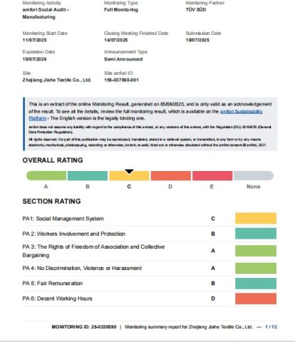 BSCI certificate of Anji Nice Import and Export Co., Ltd. – certificate photo, supplier certificates section