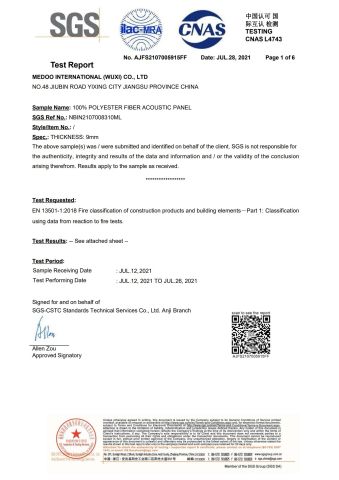 SGS certificate from Medoo International(Wuxi)Co., Ltd.