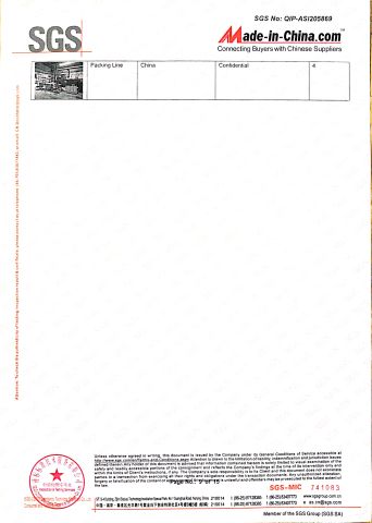 SGS certificate from Chiping Jiabao Decoration Materials Co., Ltd.