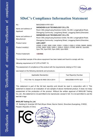 FCC certificate from Shenzhen Getex Technology Co., Ltd.